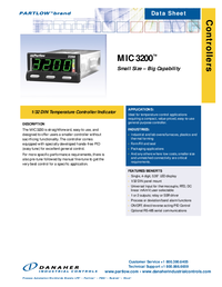 Thumbnail of document Data Sheet - MIC 3200 Temperature Controller